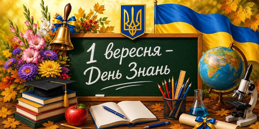 Вітальна картинка з 1 вересня